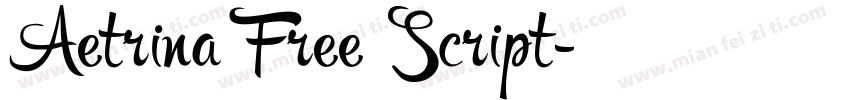 Aetrina Free Script字体转换